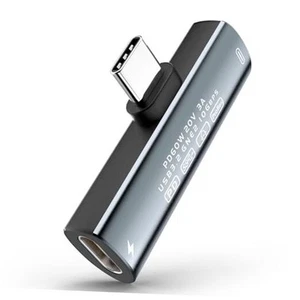 Dual USB C Headphones and Charger Adapter, USB C Splitter with PD 60W Fast - Picture 1 of 8