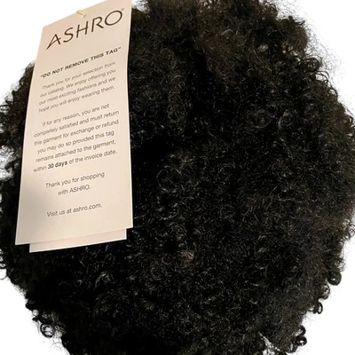 ASHRO Kinky Curly Afro Mohawk Bun Topper Wig for Black Women NWT - Image 1 of 4