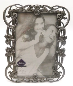 Fetco Intl Metal Floral Vine Picture Photo Frame 5x7 Horizontal Vertical - Picture 1 of 6