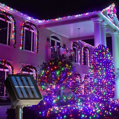 BRANDED 50/100/200/500 LED Solar Power Fairy Garden Lights String Outdoor Xmas Tree Lamp