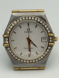 Omega Constellation 18K Gold SS Uhr Ref 1217.30 Diamant Lünette - Silber Zifferblatt - Bild 1 von 10