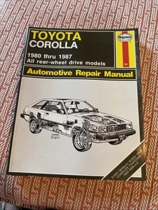 Toyota Corolla 1980-1987 RWD models Haynes repair manual 92032 Sealed - Picture 1 of 4