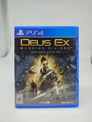 Deus Ex Mankind Divided Day One Edition (PlayStation 4) Used Minty CIB Tested - Image 1 of 4
