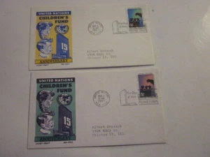3 UN FDC 1961 CHILDREN FUND Scott #97-99 CACHET CRAFT CACHET KEN BOLL W/AD CARDS - Bild 1 von 7