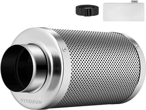 VIVOSUN 6 pollici filtro al carbonio 150 x 400 mm con Australia Virgin Charcol per idroponica - Foto 1 di 9
