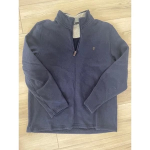 IZOD Mens Navy Half-Zip Fleece-Lined Mock Neck Pullover Sweater Size XL - Picture 1 of 5