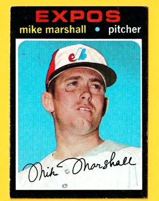 1971  TOPPS  MIKE MARSHALL  short print  HIGH #713   EX+/EXMT    EXPOS - Image 1 of 2