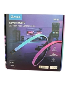 Govee 6.56ft RGBIC LED Neon Rope Light, Color-Changing Smart Light Strip New! - Picture 1 of 4