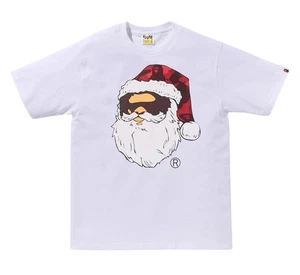 T-shirt A Bathing Ape BAPE uomo testa di scimmia di Natale bianca taglia 2XL nuova - Foto 1 di 8