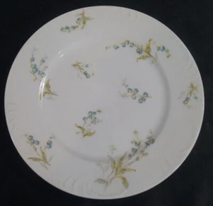 Set of 4 Chas Field GDM Limoges CHF1538 Blue Floral 8 3/8 Inch Plates C1891-1900 - Picture 1 of 8