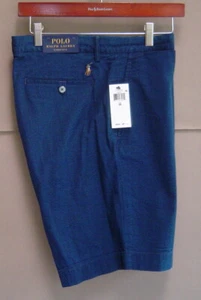 NEU MIT ETIKETT $ 90 POLO RALPH LAUREN 32 BEDFORD INDIGO BAUMWOLLE SEERSUCKER SHORT klassische Passform - Bild 1 von 7