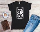 The Moon Tarot Card Ladies Fitted T Shirt Sizes Small-2Xl