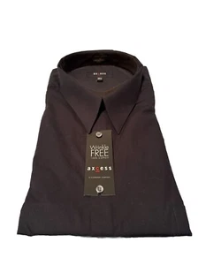 Axcess Wrinkle Free Mens Long Sleeve Dress Shirt 18 1/2 36-37 NEW - Picture 1 of 4