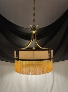 RESTORED Antique Vtg Victorian Pendant Chandelier Art Deco Edwardian Ornate - Picture 1 of 24