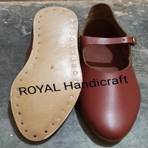 Medieval Aeon Leather Footwear Shoes Valley Natural Color New - Picture 1 of 12