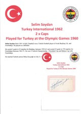 SELIM SOYDAN TURKEY INTL 1962 ORIGINAL AUTOGRAPH CUTTING/CARD