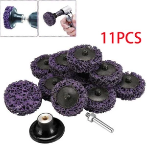 11PCS Poly Strip Disc Wheel 50mm Paint Rust Removal Clean Grinding Angle Grinder - Picture 1 of 14