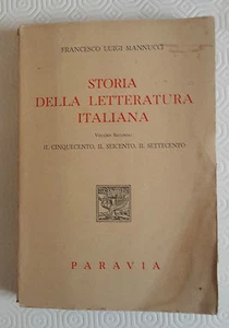 GESCHICHTE DER ITALIENISCHEN LITERATUR VOL.II VON F. LUIGI MANNUCCI JAHR 1947 - Bild 1 von 1