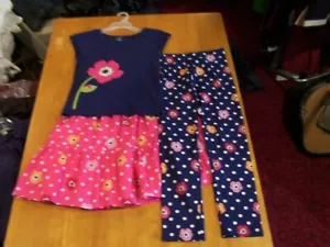 Gymboree Blooming Nautical Lot: Dot Poppy Skirt & Leggings & Appliqued Top-Sz. 8 - Picture 1 of 9