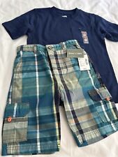 Gymboree Toddler Boy Short Sleeve Tee And Pull On Cargo Shorts 5T NWT