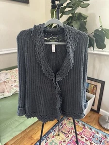 KENAR Wool Blend Knit Crochet Womens Cottage-core Cardigan Vintage Sweater S - Picture 1 of 9
