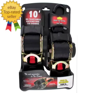 10 Ft. X 2 In. Retractable Ratchet Tie down (2-Pack) - Picture 1 of 2