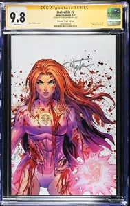INVINCIBLE #2 - TYLER KIRKHAM BATTLE DAMAGE WHATNOT VIRGIN FIRMATO CGC 9.8 - Foto 1 di 2