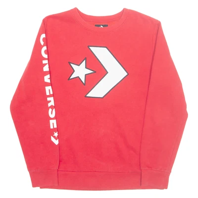 CONVERSE Boys Sweatshirt Red Crew Neck XL - Image 1 of 4