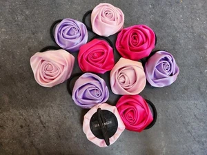 **SALE**3 x Rose hair accessories, ponytail holder Bridesmaids, Flowergirls - Picture 1 of 4