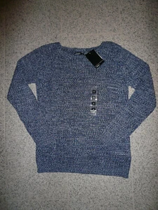 Pullover Damen Pulli Gr S ganzjährig tragbar - NEU - blau melliert - Bild 1 von 3