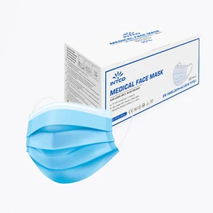 Disposable Face Mask Medical Surgical Level 1 Blue 3 Ply Ear Loop Face Mask - Picture 1 of 2