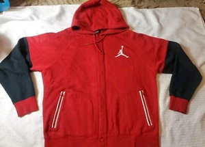 JORDAN JUMPMAN VARSITY JACKET HOODIE RED/BLACK Extra Large - Picture 1 of 11