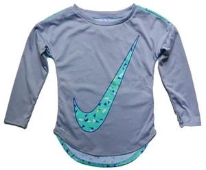 Nike Little Girls' Dri-fit Long Sleeve Shirt with Shoosh - Picture 1 of 16