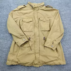 Levis Jacket 2XL Womens Brown Khaki Utility Cargo Military Hiking Gorpcore 2X - Picture 1 of 15