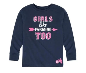 Case IH Girls Like Farming Too Youth Long Sleeve Tee - Picture 1 of 4