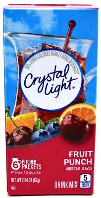 24 12-Quart Boxes Crystal Light Fruit Punch Drink Mix - Image 1 of 4