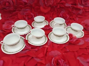 Corell Corning Pyrex Vintage Crazy Daisy Spring Blossom 7 Tassen Untertassen  - Bild 1 von 7