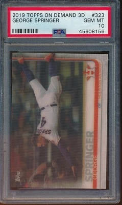 2019 Topps On Demand 3D #323 George Springer PSA 10 Gem Mint SP /540 - Image 1 of 2