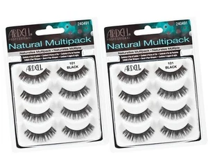 Ardell Natural Multipack Lashes #101 Black, 4 Pairs Full Volume Lash (Pack of 2) - Picture 1 of 1