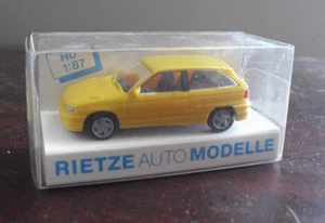 Rietze HO 1/87 Yellow Opel Astra GSi Car NIP - Picture 1 of 1