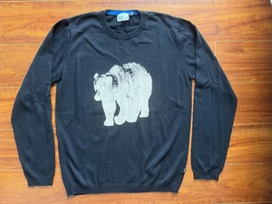 WeSC Men's Size Large Knit Bear Sweater Black - Picture 1 of 5