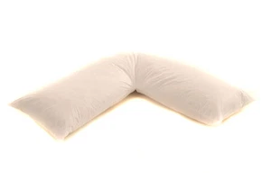 Duck Feather 100% cotton Cover Filled Luxury V- Shaped Support Pillow + Case - Picture 1 of 1