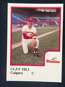 1986 Pro Cards Baseball Clay Hill, Calgary Cannons, Near Mint, Minor League - Bild 1 von 6
