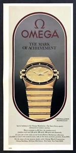 Omega Constellation Manhattan 1984 cronómetro foto vintage anuncio impreso - Imagen 1 de 1