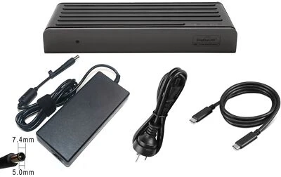 Targus DOCK180 Universal Dual 4K Dock Docking Station HDMI DISPLAYPORT *INC PSU - image 1 of 4