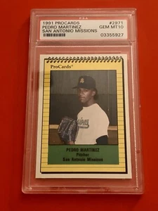 Pedro Martinez RC 1991 ProCards Double AA San Antonio Missions #2971 PSA 10 HOF - Picture 1 of 6