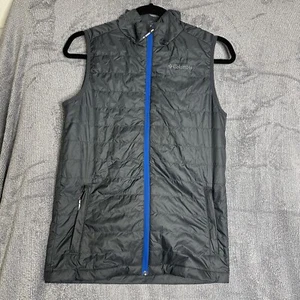 Columbia Omni Heat Vest Youth Size L (14-16) Grey Blue Lightweight Puffer Teens - Foto 1 di 10
