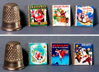 Dollhouse Miniature 1:12 Set of 6 Little Golden Books  Classic Christmas Covers - Image 1 of 4