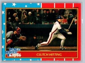 1987 Fleer World Series Clutch Hitting Gary Carter #4 - Imagen 1 de 2