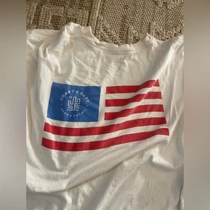 Oceanside Tacos San Diego Herren T-Shirt weiß mit Logo amerikanische Flagge Shirt Tee - Bild 1 von 4